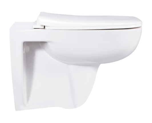 Cera Campbell Rimless Wall Hung Toilet WC Commode with Slim Soft Close Seat Cover S1043136 - InArt-Studio