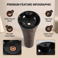 Pedestal wash hand basin with single tap hole and glossy black surface
