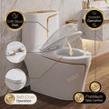 Packed commode with protective pallet-style packaging for safe transit