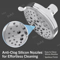 Wall mounted overhead shower head showing universal G1/2 inch connection