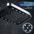 Modern chrome overhead shower head suitable for ceiling or wall arm fitting