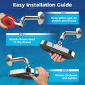 Ceiling and wall mount compatible shower head with standard G1/2 connection
