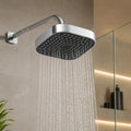 InArt square overhead rain shower head chrome ABS 15x15 cm universal G1/2 connection bathroom shower head