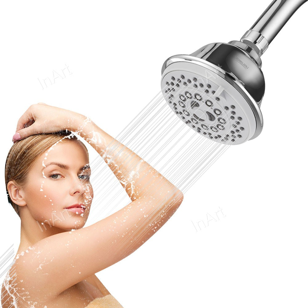 Compact multifunction bathroom shower head designed for strong water flow