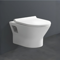 InArt Ceramic Wall Mounted, Wall Hung Rimfree, Rimless Western Toilet, Commode, Water Closet, EWC with Soft Close Seat Cover - InArt-Studio