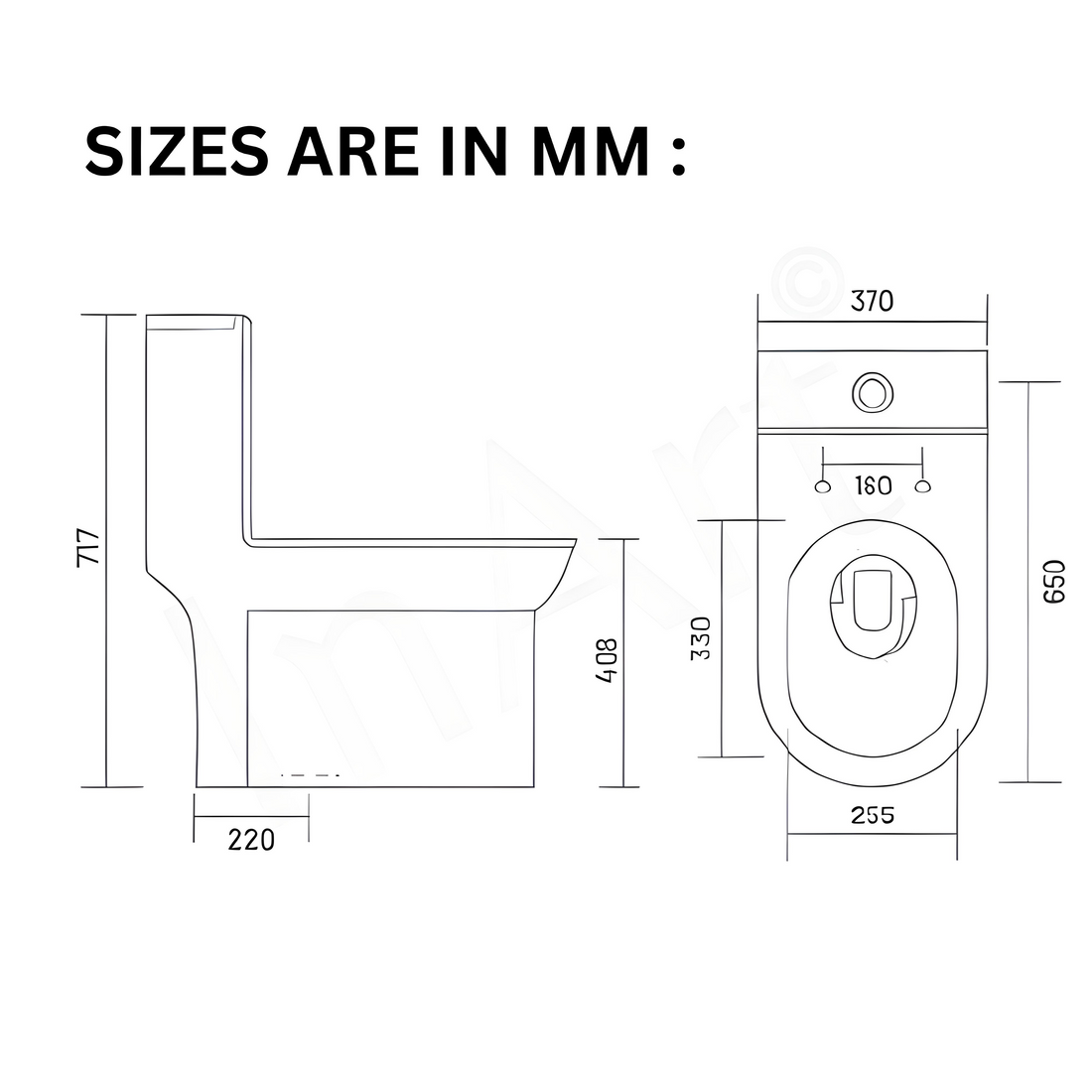 InArt Ceramic Floor-Mounted European Water Closet with Soft Close Hydraulic Seat and Flush Tank - White, One Piece WC Syphonic - InArt-Studio
