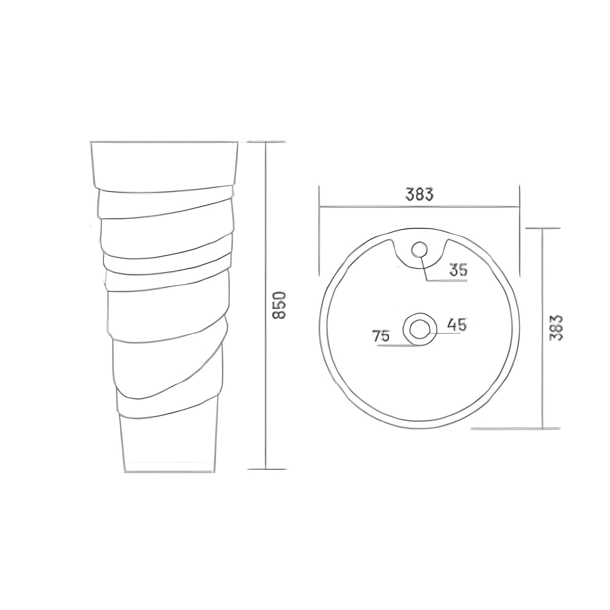 InArt One Piece Ceramic Pedestal Round Wash Basin | Modern Freestandin ...