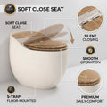 Dimension reference view for commode size 66x43x55 cm and 12 inch S-trap rough-in