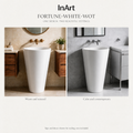 InArt Fortune · Without Tap Hole White pedestal wash basin: One basin, two bathroom ideas