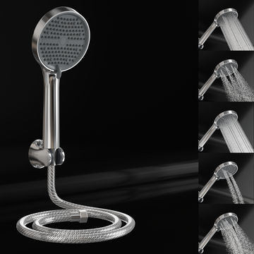 InArt® ABS 5-Function Hand Shower – Chrome Finish | Full Set & Hand Shower Only HS004