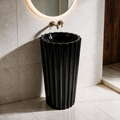 InArt Proton 106 Black pedestal wash basin: Lifestyle view