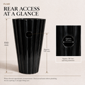 InArt Proton 106 Black pedestal wash basin: Pipe opening on the back side