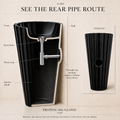 InArt Proton 106 Black pedestal wash basin: See how the drain pipe connects