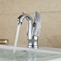 InArt Single Lever Basin Mixer Taps for Bathroom Swan Shape Brass Chrome Color - InArt-Studio