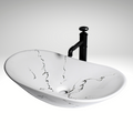 InArt Ceramic Counter or Table Top Wash Basin Marble 63x35 CM - InArt-Studio