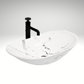 table top wash basin in marble 24x16 ceramic by inart