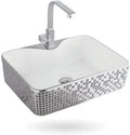 InArt Ceramic Counter or Table Top Wash Basin 48x37 CM Silver - InArt-Studio