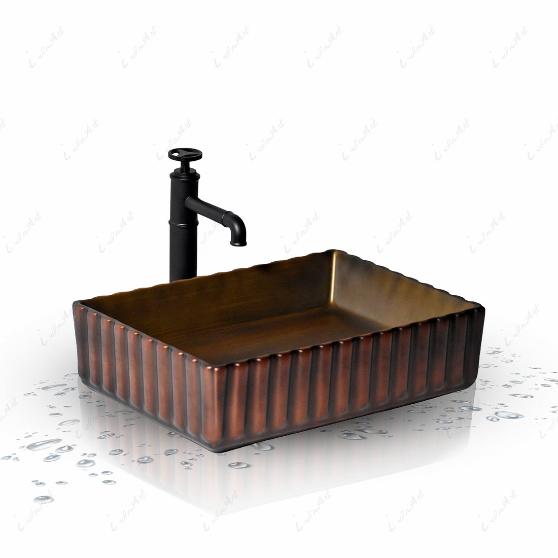 bronze designer table top wash basin - main product view