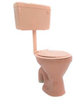 InArt Combo Ceramic Floor Mounted European Western Water Closet Toilet Commode EWC S Trap Set Pink - InArt-Studio
