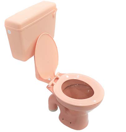InArt Combo Ceramic Floor Mounted European Western Water Closet Toilet Commode EWC S Trap Set Pink - InArt-Studio