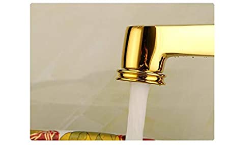 InArt Bathroom Single Lever Hole Basin Mixer Brass Basin High Neck Long Body Sink Faucet Gold - InArt-Studio