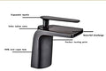 InArt Single Lever Basin Mixer Taps for Bathroom Brass Black Matt Waterfall - InArt-Studio