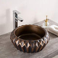 inart bathroom counter top wash basin brown color antique