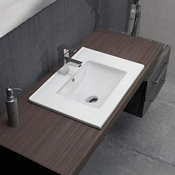 inart ceramic semi undermount wash basin