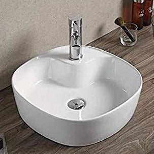 InArt Ceramic Counter or Table Top Wash Basin White 43x43 CM - InArt-Studio