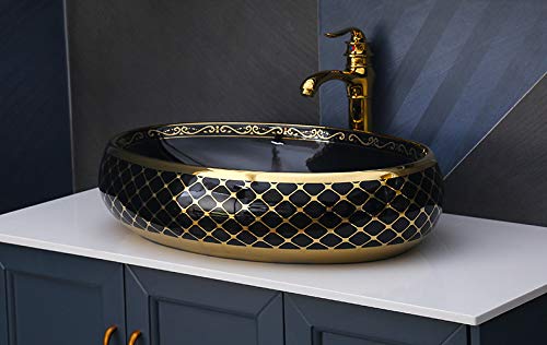 black designer table top wash basin - main product view