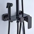 InArt Black Shower Panel, Rainfall Head or Handshower Kit With Diverter - InArt-Studio
