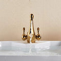 InArt Single Lever Basin Mixer Taps for Bathroom Swan Shape Brass Gold - InArt-Studio