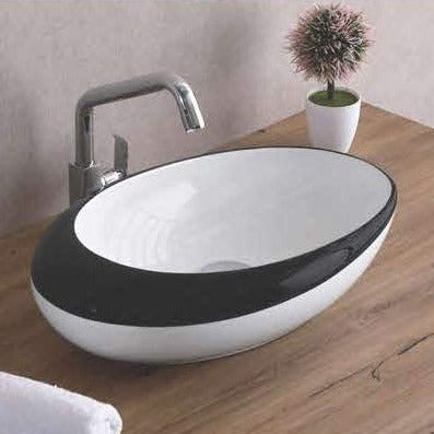 wash basin table top wash basin in black 20x17 inch by inart