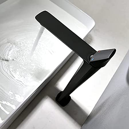 InArt Black Matt Bathroom Single Lever Hole Basin Mixer Brass Basin High Neck Long Body Sink Faucet - InArt-Studio