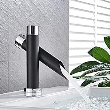 washbasin black tap inart 