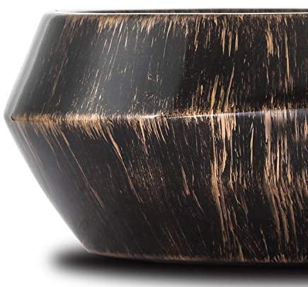 InArt Ceramic Counter or Table Top Wash Basin 41x38 CM Gold Black Color - InArt-Studio