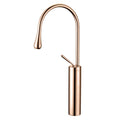 InArt Bathroom Single Lever Hole Basin Mixer Pillar Tap Brass High Neck Long Body Sink Rose Gold Faucet - InArt-Studio