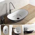 InArt Ceramic Counter or Table Top Wash Basin 63x36 CM Black White Color - InArt-Studio