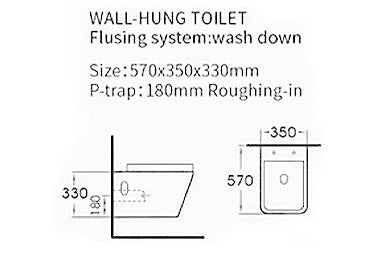 InArt Ceramic Gold Color Wall Hung or Wall Mounted Designer Water Closet Toilet with Soft Seat Cover - InArt-Studio