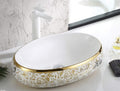 InArt Ceramic Counter or Table Top Wash Basin 60x40 CM Golden - InArt-Studio