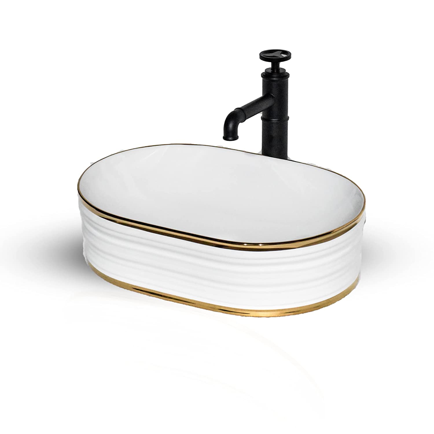 inart wash basin designs in white gold color