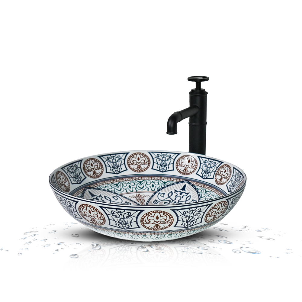 inart mexican bathroom vessel sink wash basin