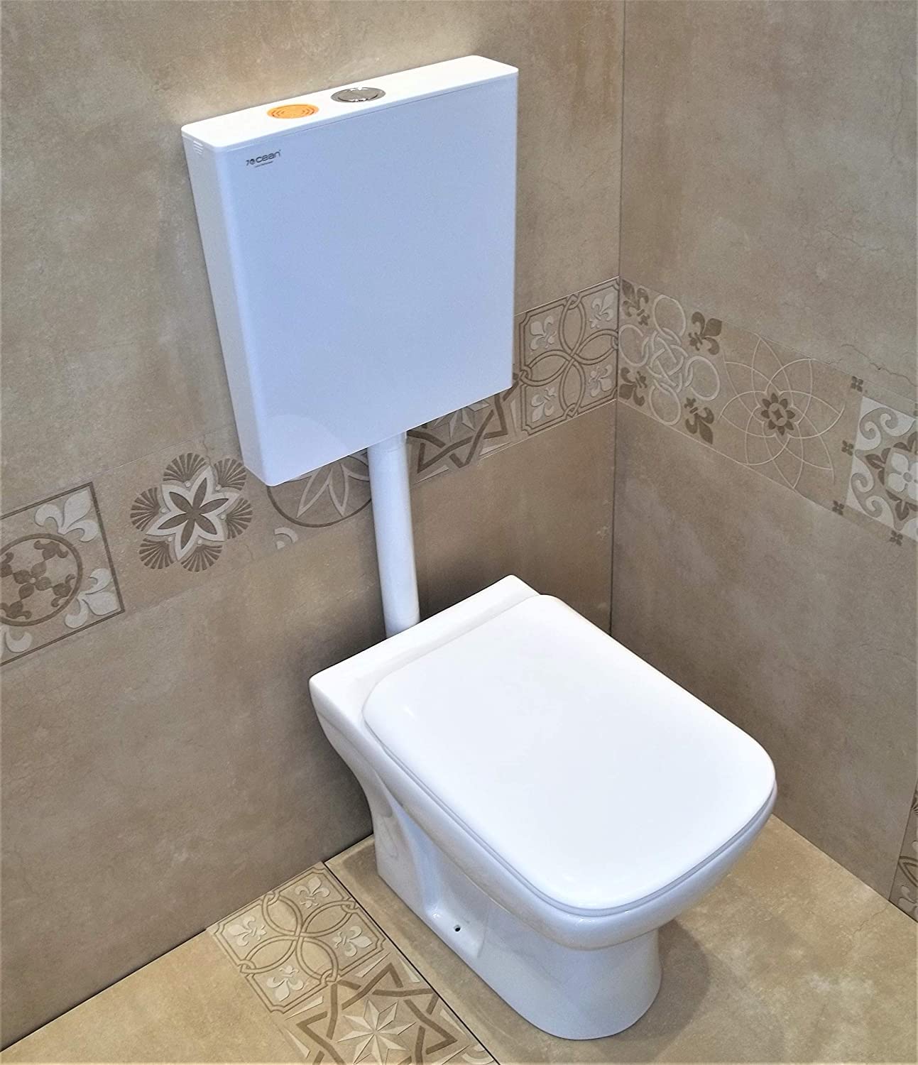 InArt Combo Ceramic Floor Mounted European Western Water Closet Toilet Commode EWC P Trap Set - InArt-Studio