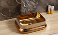 InArt Ceramic Counter or Table Top Wash Basin 46x36 CM Rose Gold - InArt-Studio
