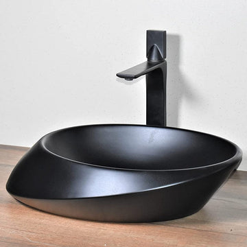 inart black matt wash basin