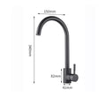 InArt Single Lever Kitchen Sink Mixer Tap Faucet Black Matt - InArt-Studio