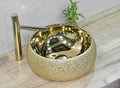 InArt Ceramic Counter or Table Top Wash Basin 40x40CM Gold - InArt-Studio