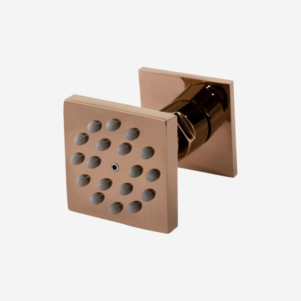 InArt Brass 2 Function Rain and Mist Flow Rose Gold Color Wall Mount Shower Body Jet Set - InArt-Studio