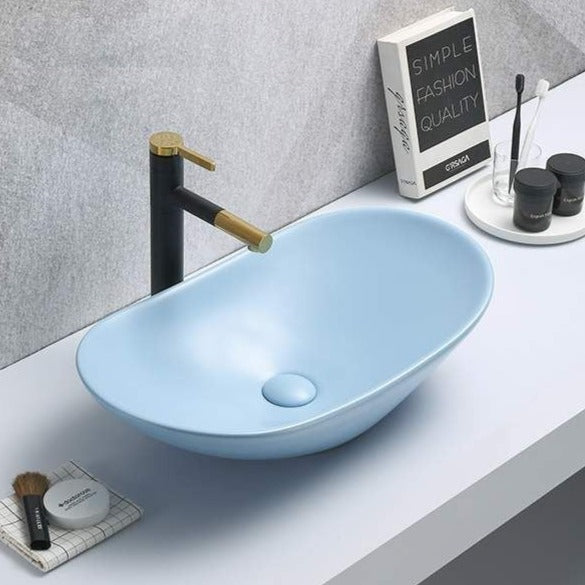 inart luxury wash basin in blue color 