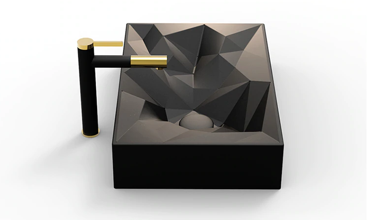 black designer table top wash basin - main product view